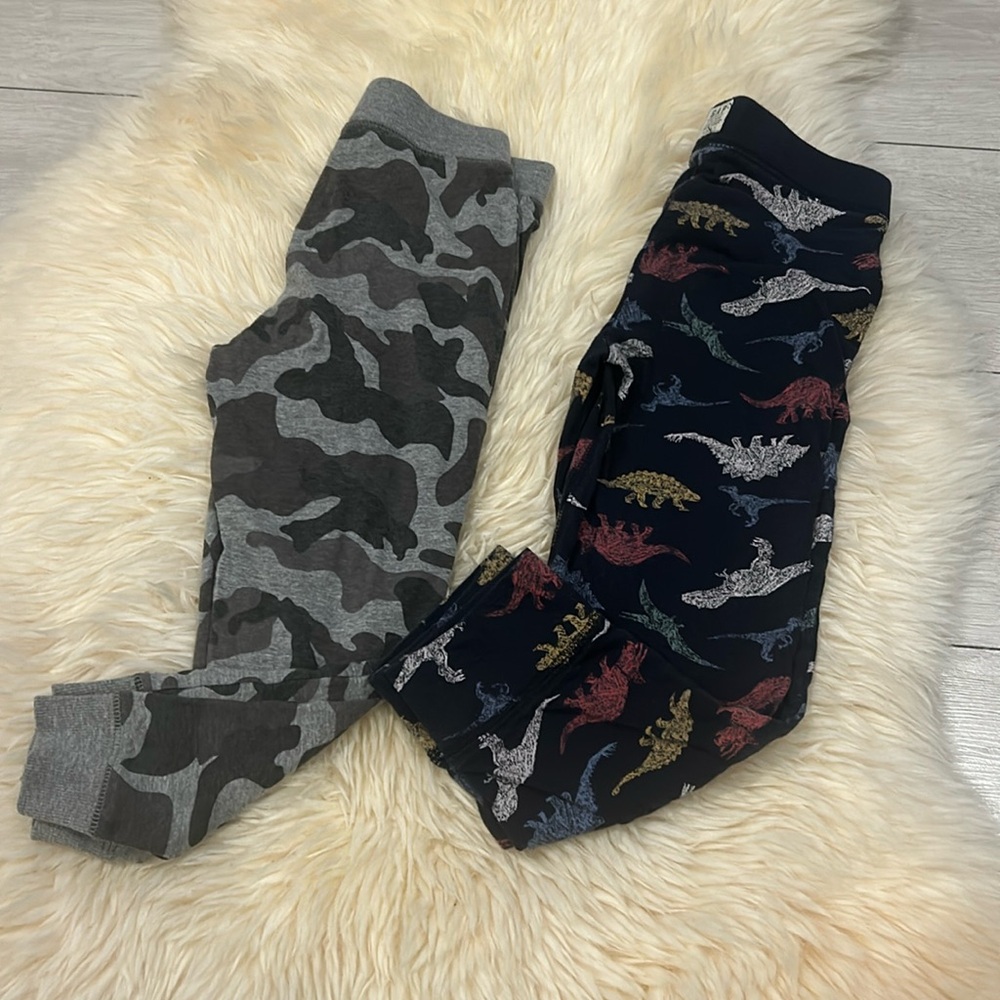 GAP Blue Dinosaur & George Gray Camouflage Joggers Sweatpants in Size 4-5T